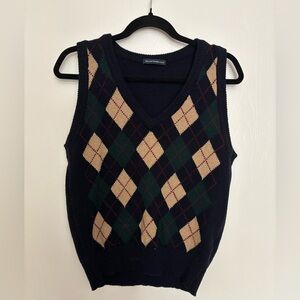 Brandy Melville Argyle Knit Sweater Vest